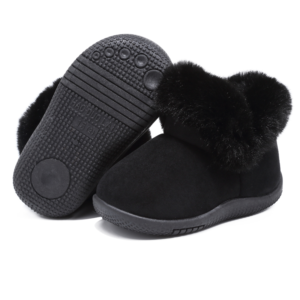 Toddler Winter Boots 2019 New Suede Fur Lined Warm Shoes