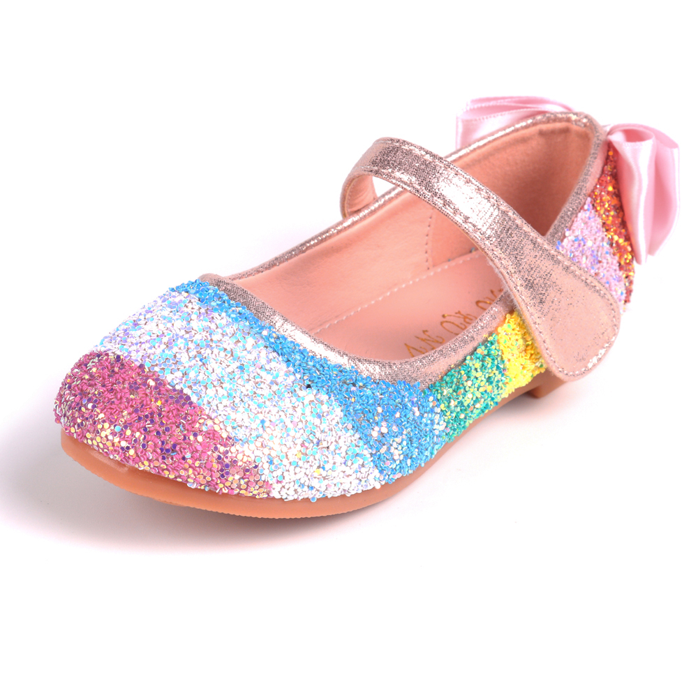 Girls Dress Shoes Adorable Party Sparkling Mary Jane Princess Shoes(Toddler/Little Kid)