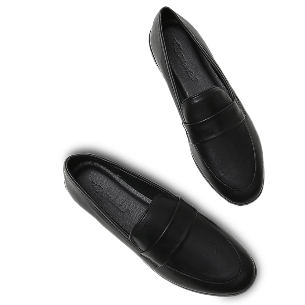 KISFLY Casual Leather Slip on Loafers Shoes for Women Comfortable Walking Flats