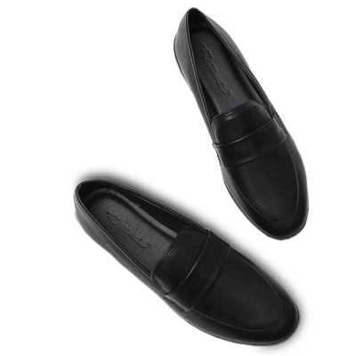 KISFLY Casual Leather Slip on Loafers Shoes for Women Comfortable Walking Flats 01