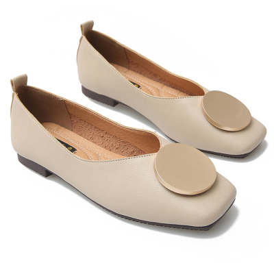 Women Loafers Leather Slip on Round Toe Casual Soft Sole Flats Comfortable Walking Driving Shoes 01