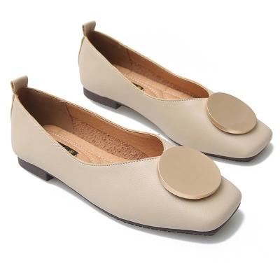 Women Loafers Leather Slip on Round Toe Casual Soft Sole Flats Comfortable Walking Driving Shoes 01