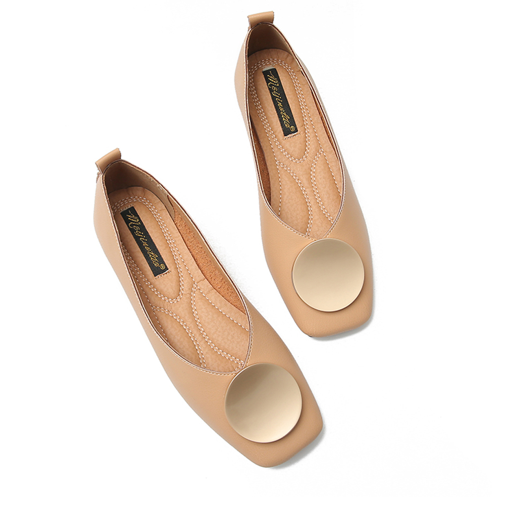 Women Loafers Leather Slip on Round Toe Casual Soft Sole Flats Comfortable Walking Driving Shoes