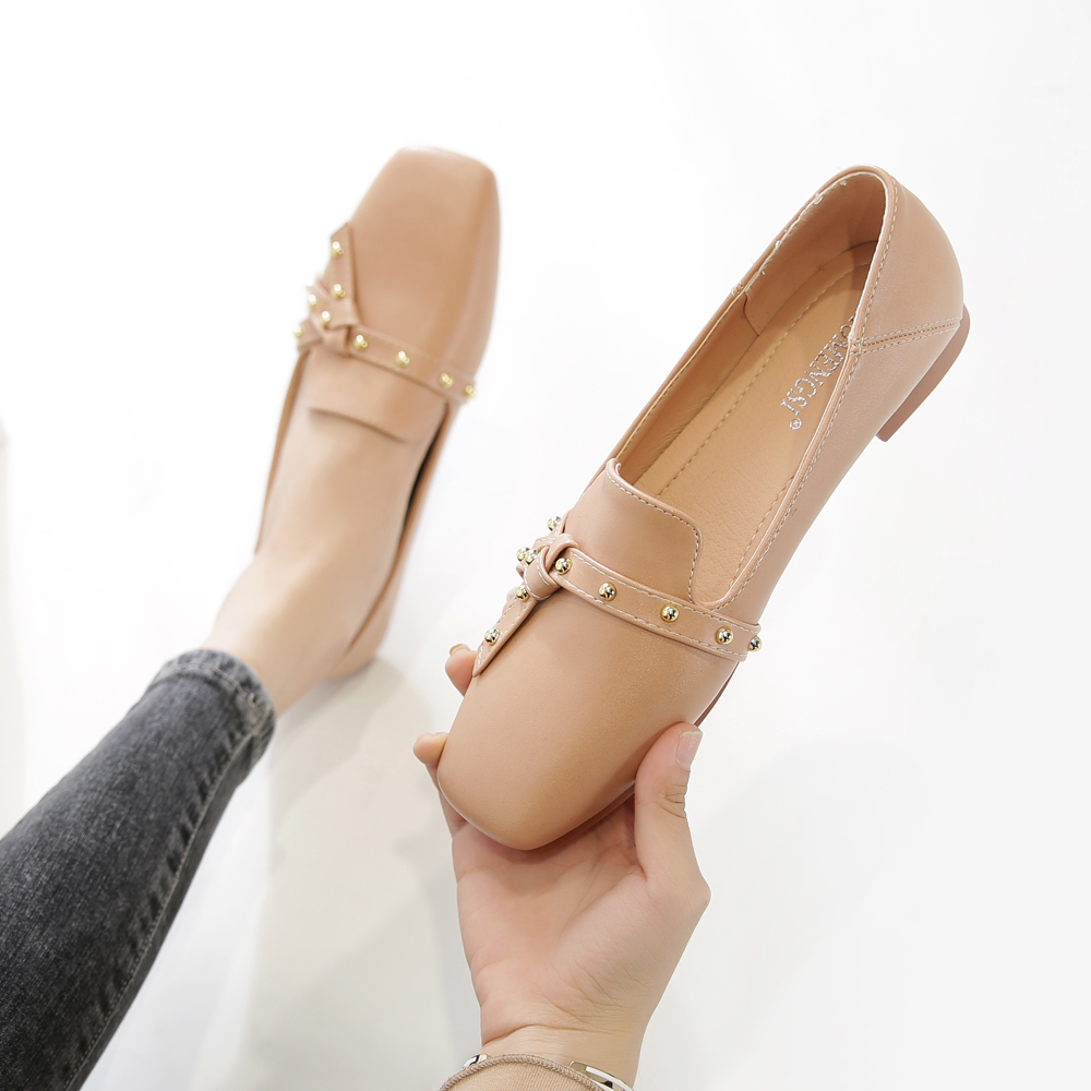 KISFLY 2021 New Leather Loafers for Women Casual Slip on Flats Comfortabale Walking Shoes