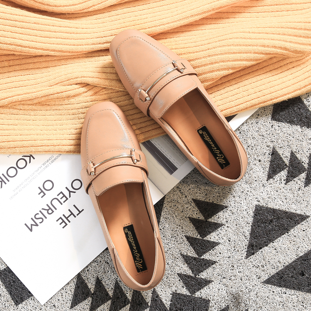 KISFLY 2021 New Leather Loafers for Women Casual Slip on Flats Comfortabale Walking Shoes