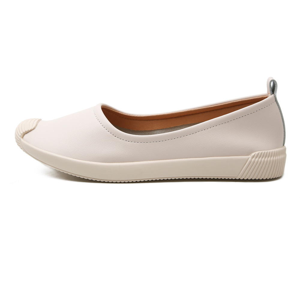 KISFLY Loafer Shoes for Women Leather Round Toe Slip on Flats Comfortable Walking Driving Shoes