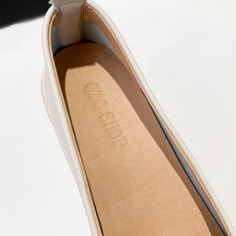 KISFLY Loafer Shoes for Women Leather Round Toe Slip on Flats Comfortable Walking Driving Shoes