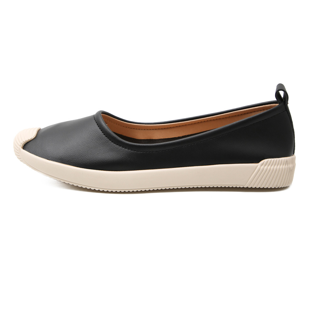 KISFLY Loafer Shoes for Women Leather Round Toe Slip on Flats Comfortable Walking Driving Shoes