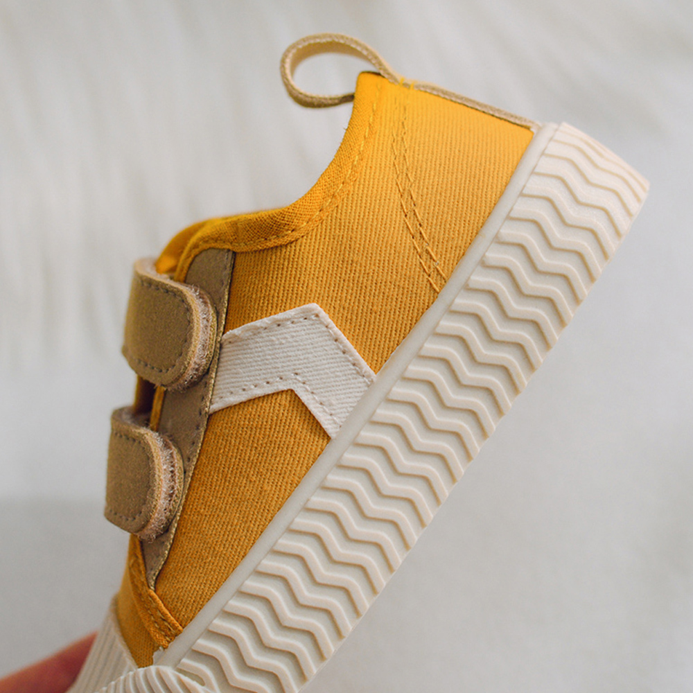 Toddler Sneakers for Boys and Girls Cartoon Dual Hook and Loops Sneakers Baby Canvas Shoes 