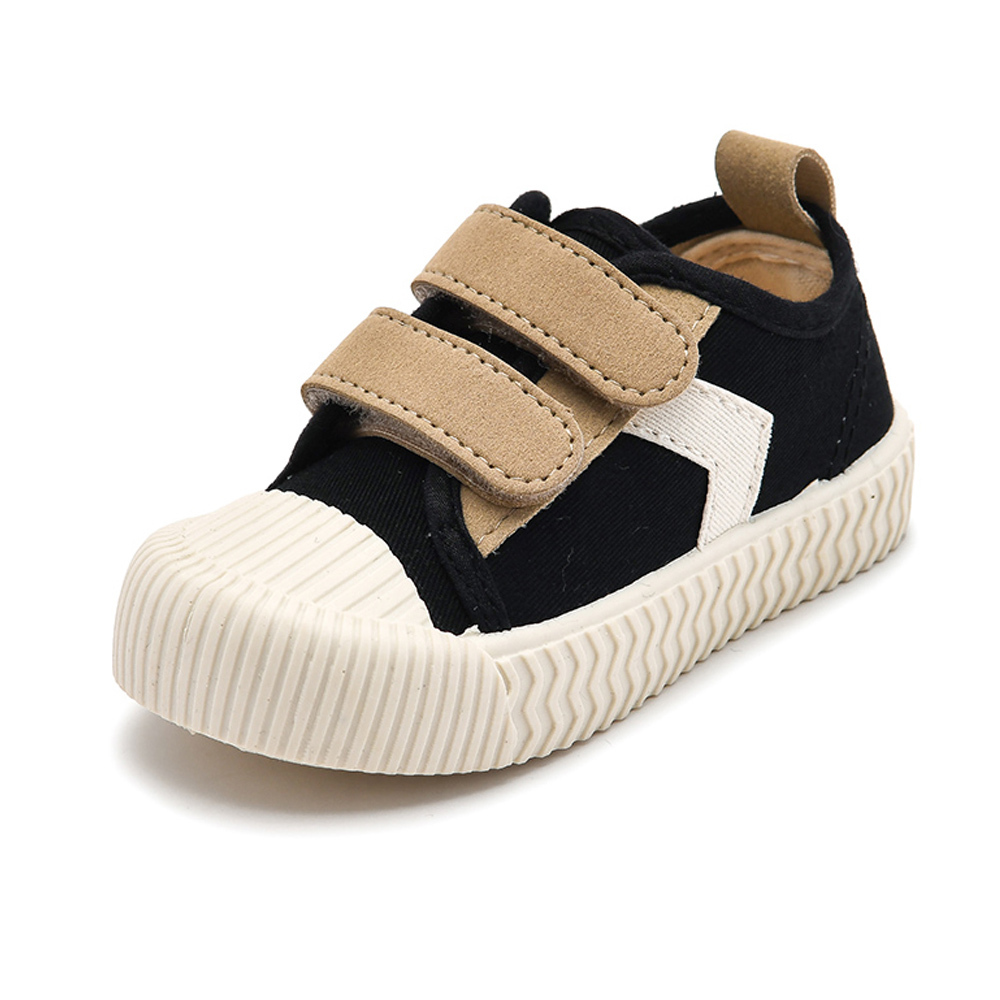 Toddler Sneakers for Boys and Girls Cartoon Dual Hook and Loops Sneakers Baby Canvas Shoes 