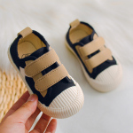 Toddler Sneakers for Boys and Girls Cartoon Dual Hook and Loops Sneakers Baby Canvas Shoes 