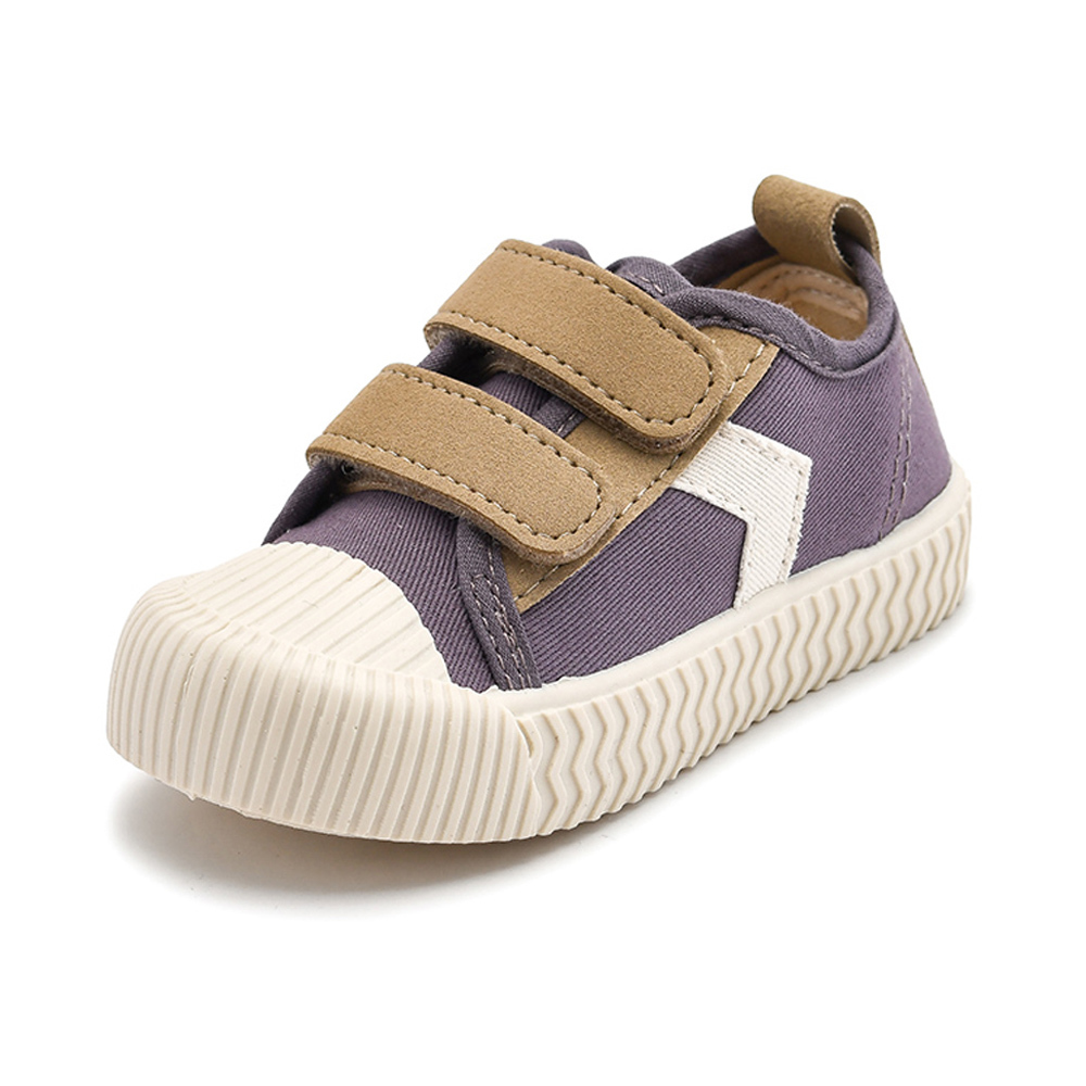 Toddler Sneakers for Boys and Girls Cartoon Dual Hook and Loops Sneakers Baby Canvas Shoes 