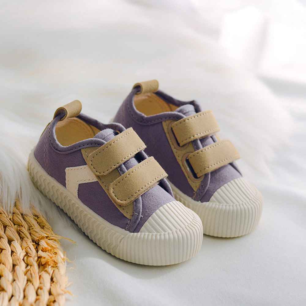 Toddler Sneakers for Boys and Girls Cartoon Dual Hook and Loops Sneakers Baby Canvas Shoes 