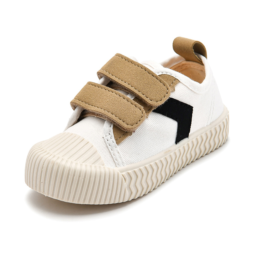 Toddler Sneakers for Boys and Girls Cartoon Dual Hook and Loops Sneakers Baby Canvas Shoes 