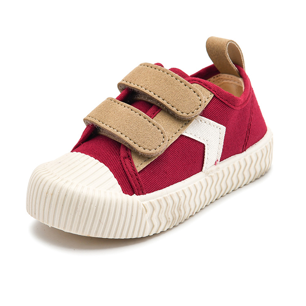 Toddler Sneakers for Boys and Girls Cartoon Dual Hook and Loops Sneakers Baby Canvas Shoes 