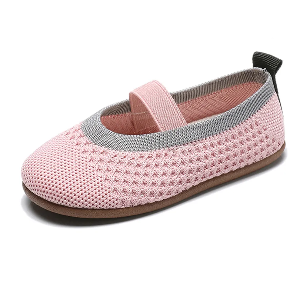 Girls Shoes Fly Woven Vamp Strap Flats Mary Jane Dress Shoes (Toddler/Little)