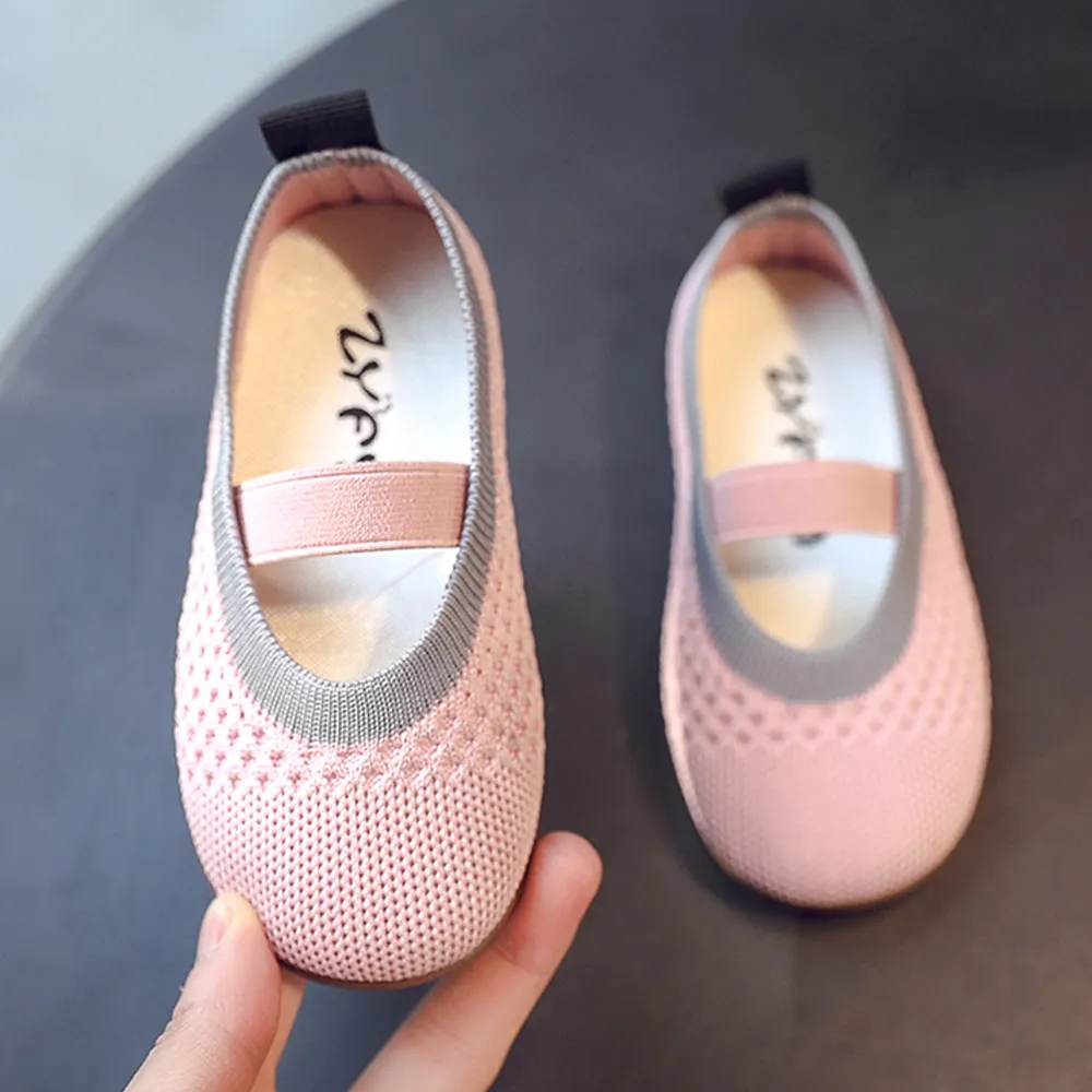 Girls Shoes Fly Woven Vamp Strap Flats Mary Jane Dress Shoes (Toddler/Little)