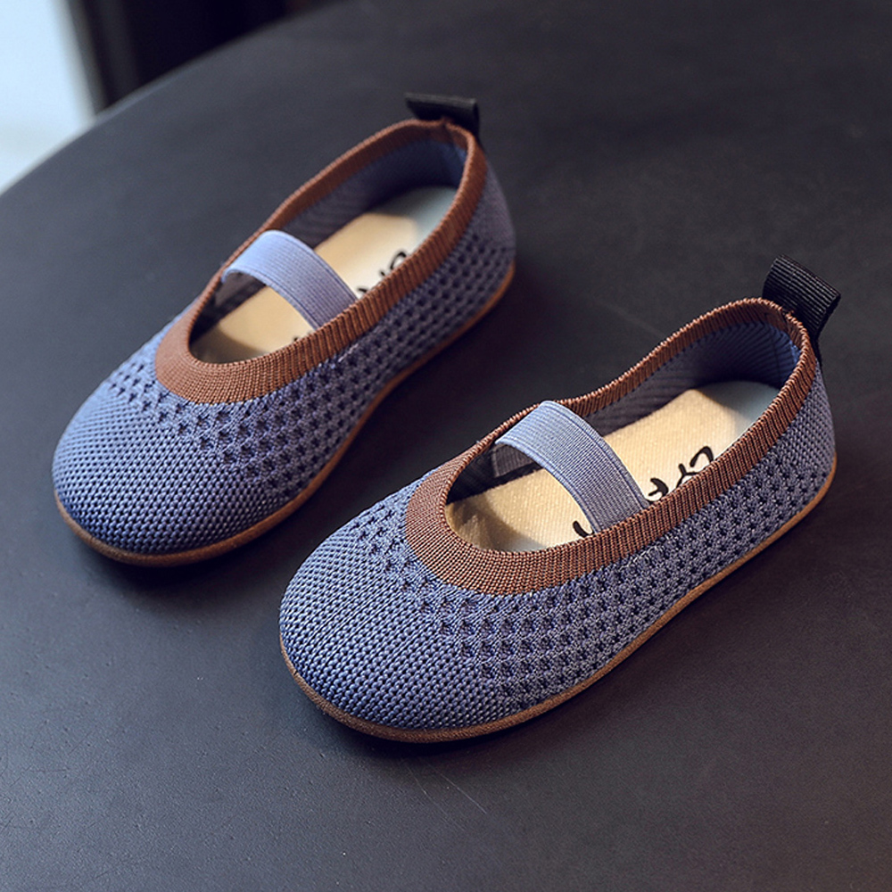 Girls Shoes Fly Woven Vamp Strap Flats Mary Jane Dress Shoes (Toddler/Little)