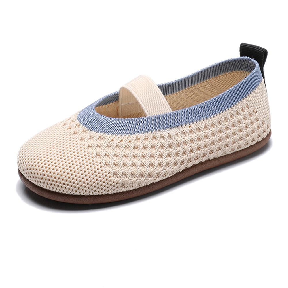 Girls Shoes Fly Woven Vamp Strap Flats Mary Jane Dress Shoes (Toddler/Little)