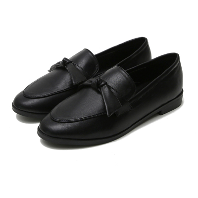 Flats Shoes for Women Leather Round Toe Slip on Ladies Casual Comfortable Walking Driving Loafers 01