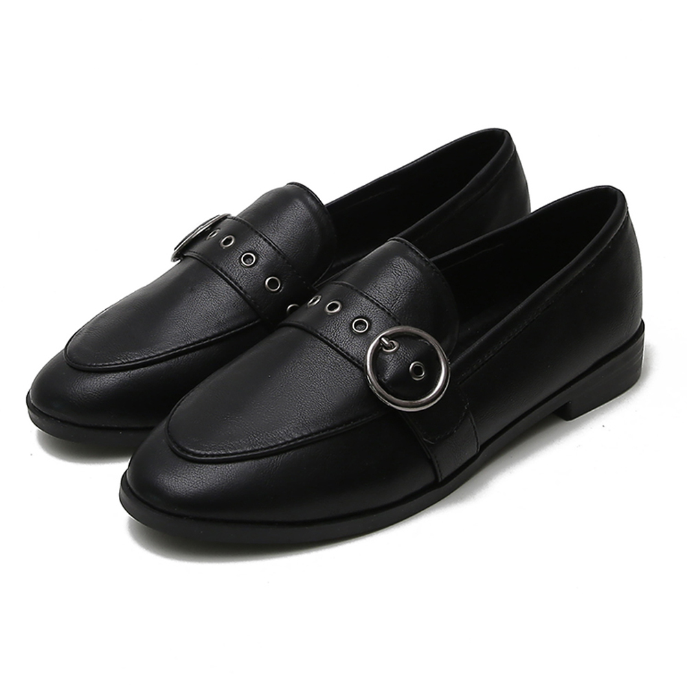 Flats Shoes for Women Leather Round Toe Slip on Ladies Casual Comfortable Walking Driving Loafers