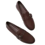 Flats Shoes for Women Leather Round Toe Slip on Ladies Casual Comfortable Walking Driving Loafers