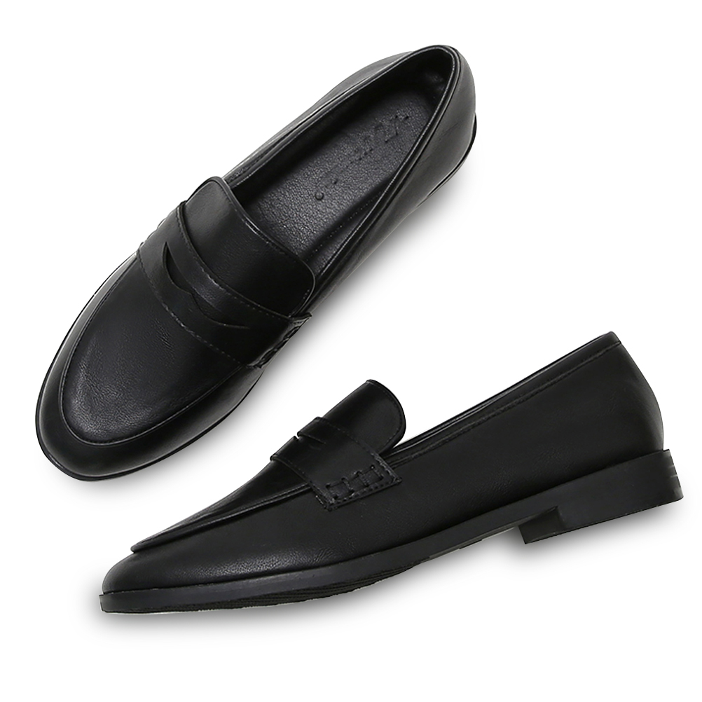 Leather Shoes for Women Casual Slip on Anti-slip Rubble Sole Boat Flats Breathable Comfortable Walking Loafers