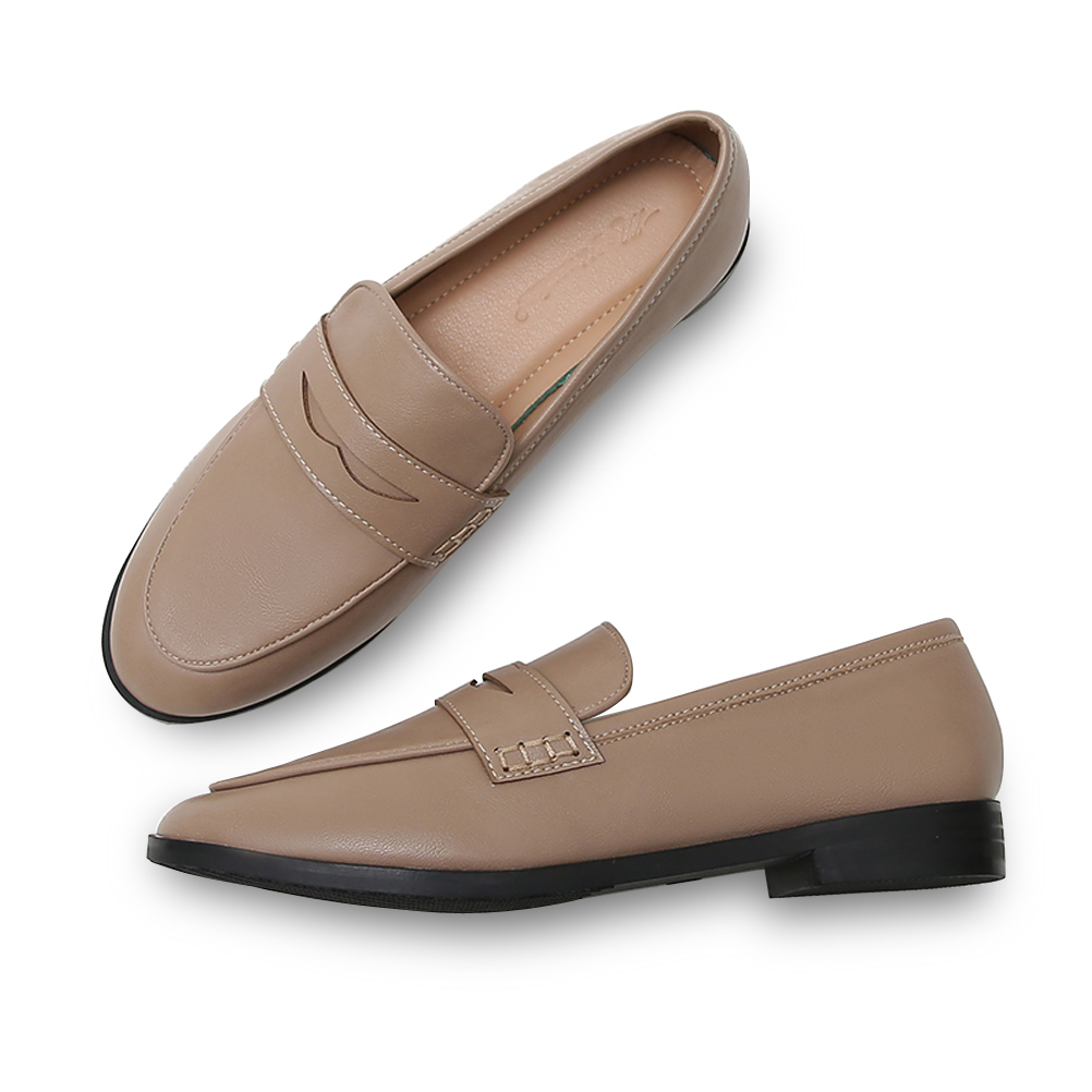 Leather Shoes for Women Casual Slip on Anti-slip Rubble Sole Boat Flats Breathable Comfortable Walking Loafers