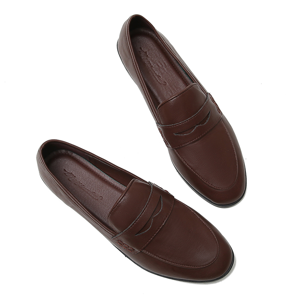 Leather Shoes for Women Casual Slip on Anti-slip Rubble Sole Boat Flats Breathable Comfortable Walking Loafers