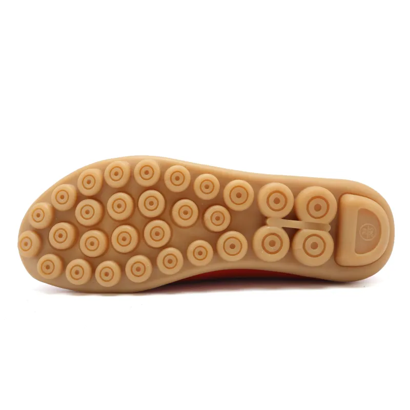 Leather Flats for Women Casual Round Toe Slip on Shoes Soft Comfortable Walking Loafers  