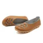 Leather Flats for Women Casual Round Toe Slip on Shoes Soft Comfortable Walking Loafers  