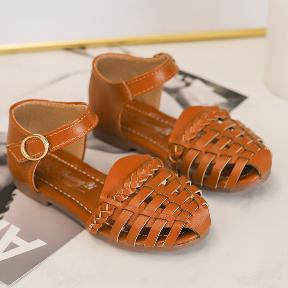 Kids Leather Closed Toe Sandals Outdoor Flat Shoes(Toddler/Little Kid/Big Kid)