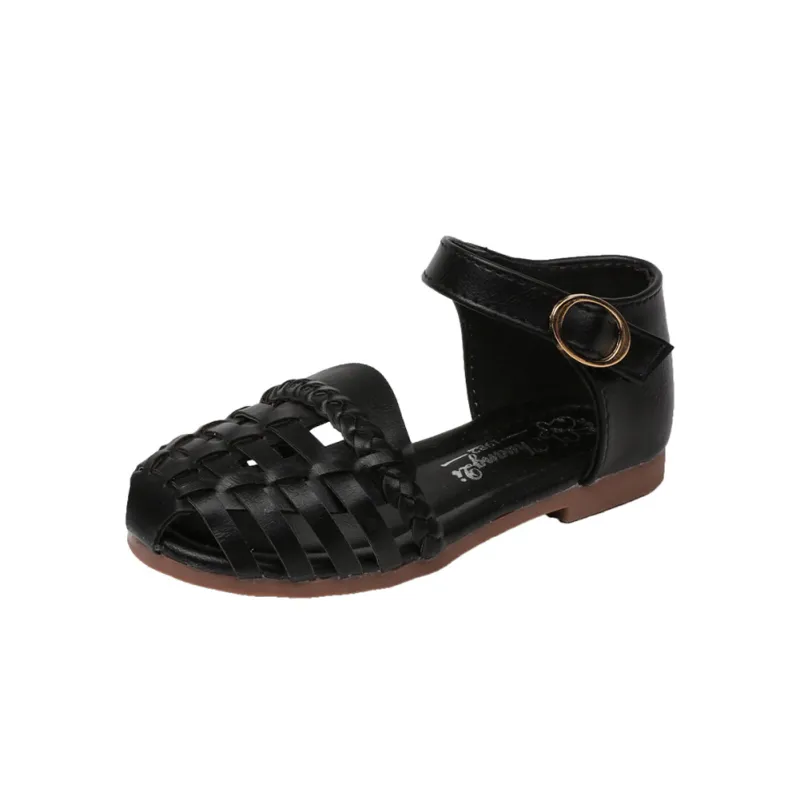 Kids Leather Closed Toe Sandals Outdoor Flat Shoes(Toddler/Little Kid/Big Kid)