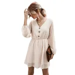 Women Long Sleeve Dress Casual Shorts Dresses
