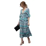 KISFLY Women Casual Bohemian Summer Beach Long Dress