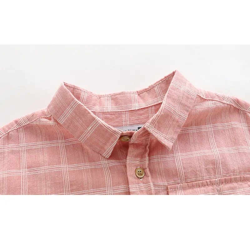 KISFLY Boys Tshirts  Cotton Long Sleeve Clothes Button Down Shirts with Pocket