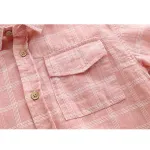 KISFLY Boys Tshirts  Cotton Long Sleeve Clothes Button Down Shirts with Pocket