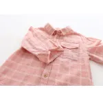 KISFLY Boys Tshirts  Cotton Long Sleeve Clothes Button Down Shirts with Pocket