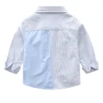 KISFLY Long Sleeve Shirts for Boys Cotton Stripes Button Down T-Shirts