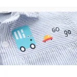 KISFLY Long Sleeve Shirts for Boys Cotton Stripes Button Down T-Shirts