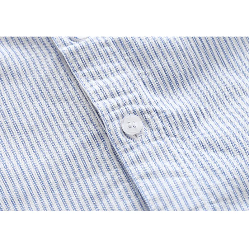 KISFLY Long Sleeve Shirts for Boys Cotton Stripes Button Down T-Shirts