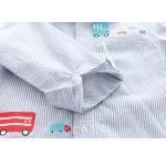 KISFLY Long Sleeve Shirts for Boys Cotton Stripes Button Down T-Shirts