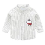 KISFLY Boys Shirt Button Down Long Sleeve Shirts Toddler Cotton Striped Tops T-Shirt