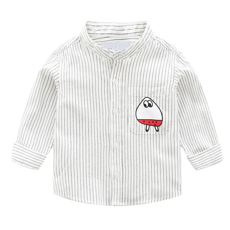 KISFLY Boys Shirt Button Down Long Sleeve Shirts Toddler Cotton Striped Tops T-Shirt
