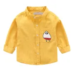 KISFLY Boys Shirt Button Down Long Sleeve Shirts Toddler Cotton Striped Tops T-Shirt