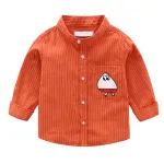 KISFLY Boys Shirt Button Down Long Sleeve Shirts Toddler Cotton Striped Tops T-Shirt