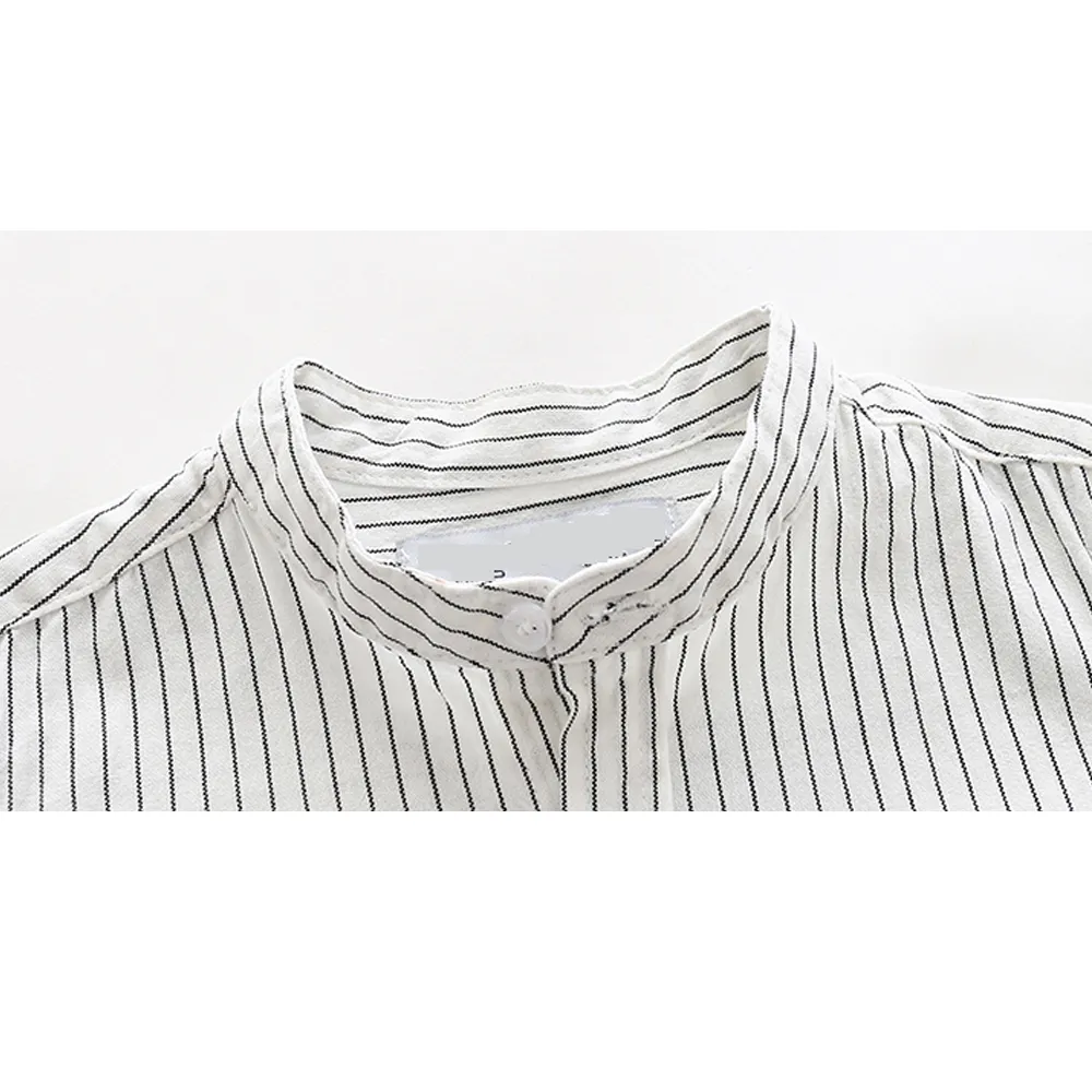 KISFLY Boys Shirt Button Down Long Sleeve Shirts Toddler Cotton Striped Tops T-Shirt