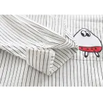KISFLY Boys Shirt Button Down Long Sleeve Shirts Toddler Cotton Striped Tops T-Shirt
