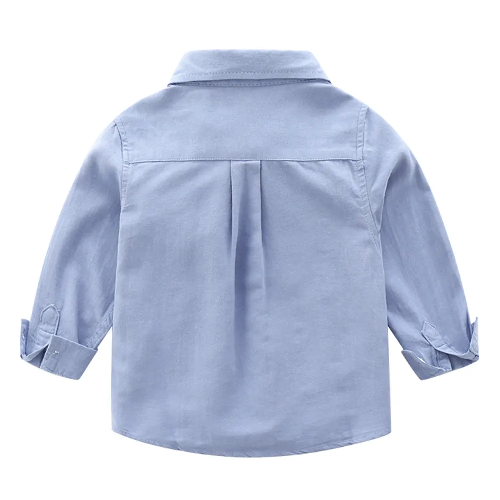 Button Down Shirt Boys Long Sleeve Rainbow Dinosaur Shirts