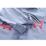 Button Down Shirt Boys Long Sleeve Rainbow Dinosaur Shirts